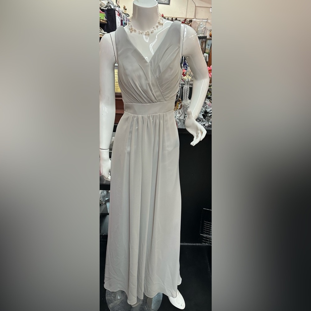 Light In The Box sz 12 gray long formal dress